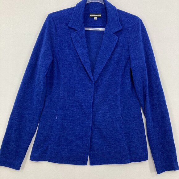 Anatomie Large Royal Blue Stretch Knit Blazer Preppy Office Career Business - Picture 1 of 11